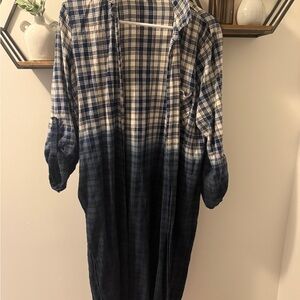 Hem & Thread Ombre Shirt Duster